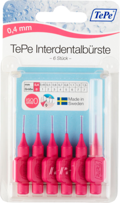 TEPE Interdentalbrste 0,4mm pink 6 St