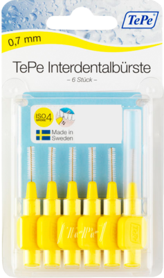 TEPE Interdentalbrste 0,7mm gelb 6 St
