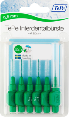 TEPE Interdentalbrste 0,8mm grn 6 St