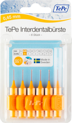 TEPE Interdentalbürste 0,45mm orange 6 St