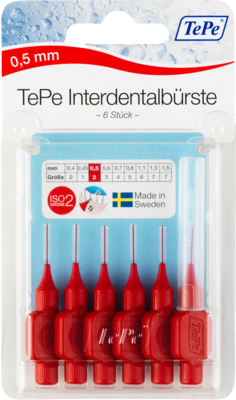 TEPE Interdentalbürste 0,5mm rot 6 St