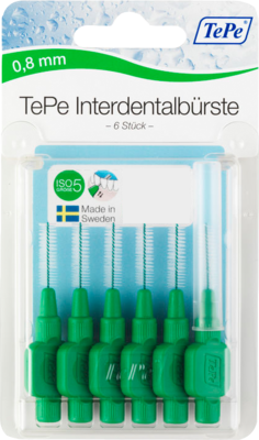 TEPE Interdentalbürste 0,8mm grün 6 St