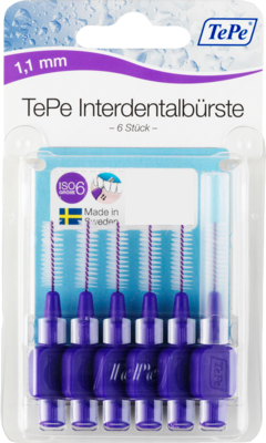 TEPE Interdentalbürste 1,1mm lila 6 St