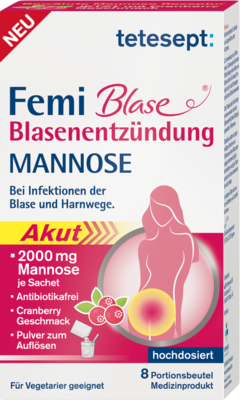 TETESEPT Femi Blase Blasenentzndung Mannose Btl. 8 St