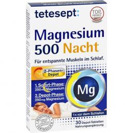 Ein aktuelles Angebot für TETESEPT Magnesium 500 Nacht Tabletten 30 St Tabletten Mineralstoffe - jetzt kaufen, Marke Merz Consumer Care GmbH.