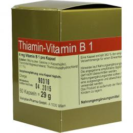 THIAMIN Kapseln Vitamin B1 60 St Kapseln