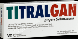 TITRALGAN Tabletten gegen Schmerzen 20 St