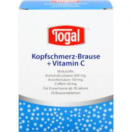 TOGAL Kopfschmerz-Brause + Vit.C Brausetabletten 20 St.