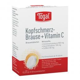 TOGAL Kopfschmerz-Brause + Vitamin C Brausetabletten 20 St Brausetabletten