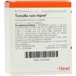 TONSILLA SUIS Injeel Ampullen 10 St