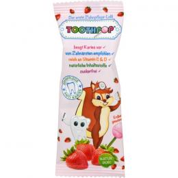 TOOTHPOP Zahnpflege-Lolli Erdbeergeschmack 1 St.