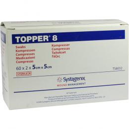 Ein aktuelles Angebot für TOPPER 8 Kompr.5x5 cm steril 60 X 2 St Kompressen Verbandsmaterial - jetzt kaufen, Marke 3M Healthcare Germany GmbH.