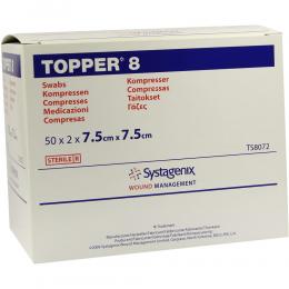 TOPPER 8 Kompr.7,5x7,5 cm steril 50 X 2 St Kompressen
