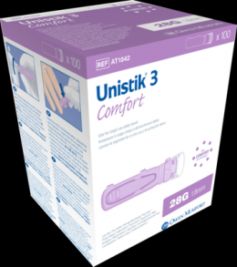 UNISTIK 3 Comfort 1,8 mm Eindr.Tiefe Stechhilfe 100 St