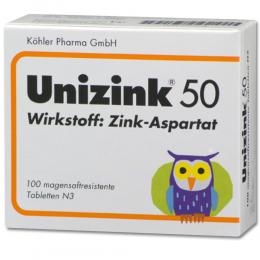 UNIZINK 50 100 St Tabletten magensaftresistent