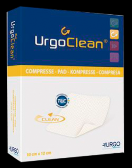 URGOCLEAN Ag Vlieskomp.6x6 cm steril 10 St