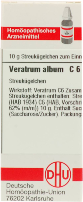 VERATRUM ALBUM C 6 Globuli 10 g