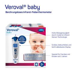 VEROVAL Baby Thermometer silber 1 St.