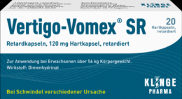 VERTIGO-VOMEX SR Retardkapseln 20 St