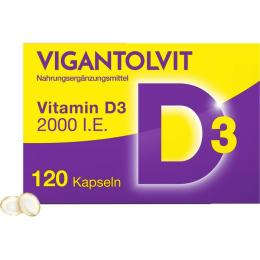 VIGANTOLVIT 2000 I.E. Vitamin D3 Weichkapseln 120 St. (21,6 g)
