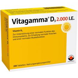 VITAGAMMA D3 2.000 I.E. Vitamin D3 NEM Tabletten 200 St.