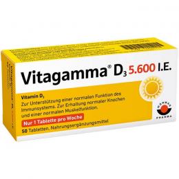 VITAGAMMA D3 5.600 I.E. Vitamin D3 NEM Tabletten 50 St.