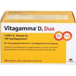 VITAGAMMA D3 Duo 1.000 I.E Vit.D3 150mg Magnes.NEM 100 St. (131 g)