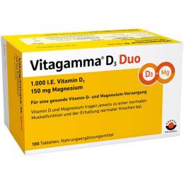 VITAGAMMA D3 Duo 1.000 I.E Vit.D3 150mg Magnes.NEM 100 St.