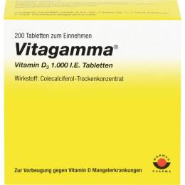 VITAGAMMA Vitamin D3 1.000 I.E. Tabletten 200 St.