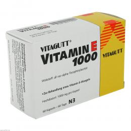 VITAGUTT Vitamin E 1000 Weichkapseln 60 St Weichkapseln