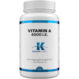 VITAMIN A 4000 I.U. KLEAN LABS Kapseln 100 St. (37,8 g)