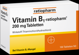 VITAMIN B1-RATIOPHARM 200 mg Tabletten 100 St