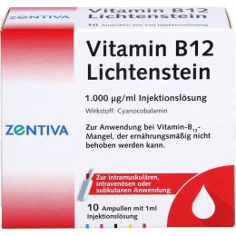 VITAMIN B12 1.000 µg Lichtenstein Ampullen 10 ml