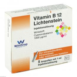 Vitamin B12 1.000 µg Lichtenstein Ampullen 5 X 1 ml Ampullen