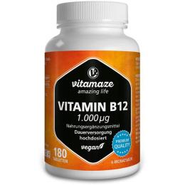 VITAMIN B12 1000 µg hochdosiert vegan Tabletten 180 St. (45 g)