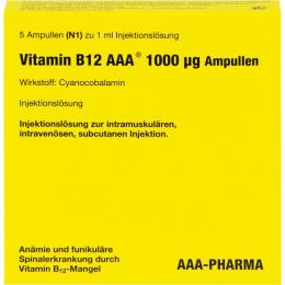 VITAMIN B12 AAA 1000 µg Ampullen Injektionslsg. 5 ml