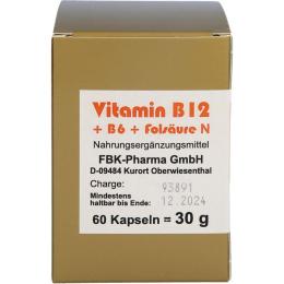 VITAMIN B12+B6+Folsäure Komplex N Kapseln 60 St. (30 g)
