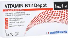 Ein aktuelles Angebot für VITAMIN B12 DEPOT PANPHARMA 1000 myg/ml Inj.-Lsg. 10 X 1 ml Injektionslösung  - jetzt kaufen, Marke Panpharma GmbH.