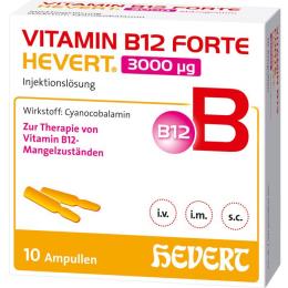 VITAMIN B12 FORTE Hevert 3000 µg Inj.-Lsg.Amp. 20 ml
