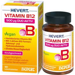VITAMIN B12 HEVERT 500 µg Duo Aktiv Lutschtabl. 180 St.