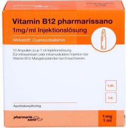 VITAMIN B12 PHARMARISSANO 1 mg/ml Injektionslösung 10 ml