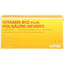 VITAMIN B12 PLUS Folsäure Hevert a 2 ml Ampullen 20 St.