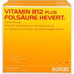 VITAMIN B12 PLUS Folsäure Hevert a 2 ml Ampullen 400 ml