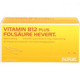 VITAMIN B12 PLUS Folsäure Hevert a 2 ml Ampullen 80 ml