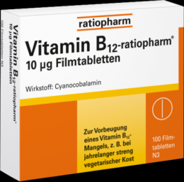 VITAMIN B12-RATIOPHARM 10 µg Filmtabletten 100 St