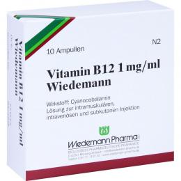 Ein aktuelles Angebot für VITAMIN B12 WIEDEMANN Ampullen 10 St Injektionslösung Vitaminpräparate - jetzt kaufen, Marke Combustin Pharmazeutische Präparate GmbH.