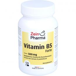 VITAMIN B5 PANTOTHENSÄURE 500 mg Kapseln 120 St.