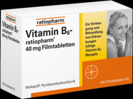 VITAMIN B6-RATIOPHARM 40 mg Filmtabletten 100 St