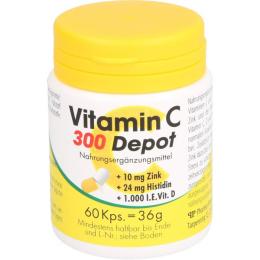 VITAMIN C 300 Depot+Zink+Histidin+D Kapseln 60 St. (35,8 g)