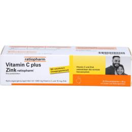 VITAMIN C PLUS Zink-ratiopharm Brausetabletten 20 St. (80 g)